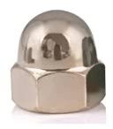 1/2/5/10 Stück M3-M24 Edelstahl Messing Schwarz Kohlenstoffstahl Eichel Hutmutter Sechskant Metrisches Gewinde Sechskantmutter(Nickel plated,M10-1PCS)