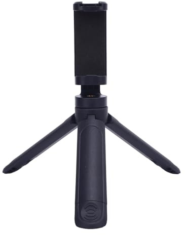 Kompakt Bärbar Utdragbar Selfie Stick Stativ med Kallskonmontering, 360 ° Rotation för Mikrofonfyllningsljus Smartphones, Stabil Stativbas för Vlogging