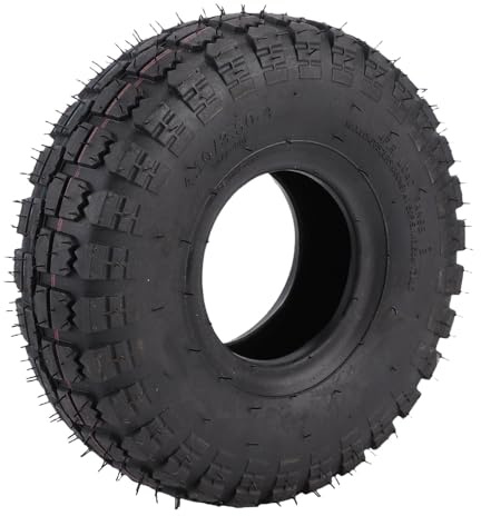 Luocute 4.10/3.50-4 Tubeless-Reifen, Gummireifen mit Anti-Rutsch-Design, für Sackkarren, Rasenmäher, Go-Karts, Anhänger