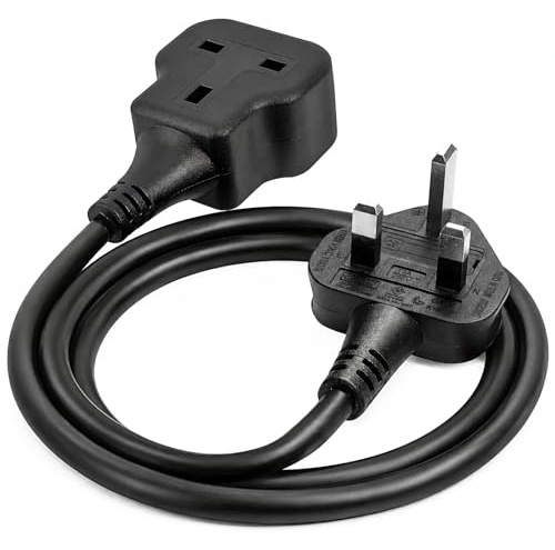 UK Extension Lead 13A Fused, 1 Gang Single Mains Power Socket, 2M