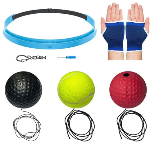Flkiglm Boxball Reflextraining | Trainingsspielzeug mit verstellbarem Band | Kopfband mit Schlagball | für Weihnachtsstrumpfe, Jugendliche, Erwachsene, Männer