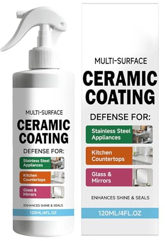 Spray Ceramico Protettivo - 120 ml Agente Lucidante a Lunga Durata - Detergente per Piani Cottura Ceramici - Per Piani Doccia Acqua Fornelli Armadietti Lavelli Piastrelle Elettrodomestici