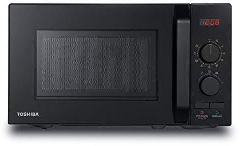Toshiba 800w 20L Microwave Oven with 8 Auto Menus, 5 Power Levels, Mute Function, and LED Cavity Light - Black - MW2-AM20PF(BK)