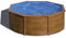 Gre KIT300W Piscina de Acero Elevada, Redonda con Aspecto Madera, Piscinas Desmontables para Jardín, 300 x 120 cm, Pacific
