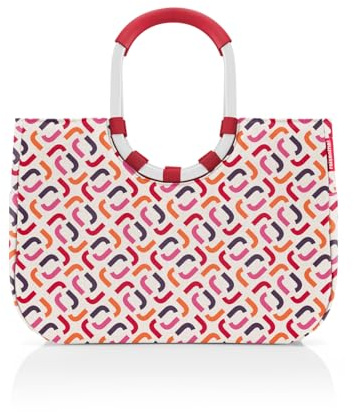 reisenthel loopshopper L Stabile Tasche mit praktischen Fächern aus recycelten PET-Flaschen Charmantes und wasserabweisendes Design, Farbe:signature sunset