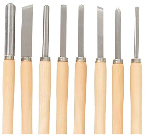 8 StüCk Holz Drechselwerkzeug, Multifunktional Drehmeißel Set,Holzdrehmaschinen Meißel,Anti-Rost Holz Drechselwerkzeug Meissel Set,für Holzschnitzereien Anfänger und Hobby Drechsler