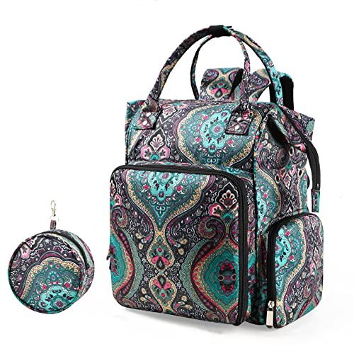 KOKNIT Stricktasche mit großem Fassungsvermögen, tragbare Häkeltaschen und Tragetaschen, Organizer für Damen, Cashew-Blume, L, langlebig