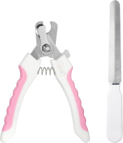 Pet Coupe Griffe et Lime pour Chien - Coupe Ongle pour Chien ou Chat avec Cran de Sécurité - Pince Coupante à Griffes ou a Ongles Chiens Chats Lapin - Coupe Griffe Petit