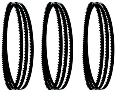 3 hojas de sierra de cinta de 1510 mm, 59-1/2 pulgadas, 1510 x 6,35 x 0,35 mm, 14 TPI for corte de madera.
