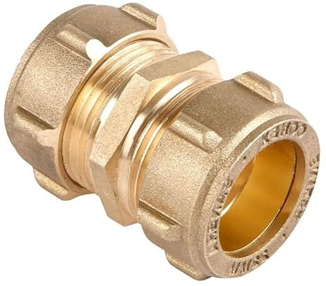 ODSUPPLIES 12mm Brass Compression Coupling - Pack of 1