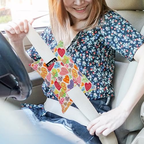 LYMOI Chemo Port Pillow, Chemo Port Protector, Port Pillows for Chemo Patients Seatbelt, Bypass Pacemaker Must Haves Seat Belt Cushion Open Heart Surgery Recovery Gifts (Colorful)
