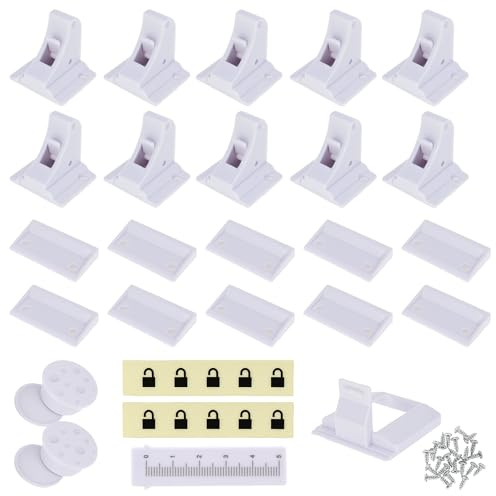 Baby Sicherheit Magnetisches Schrankschloss 10 Schlösser mit 2 Schlüssel ohne Bohren und Schrauben Unsichtbare Kindersicherung für Schrank und Schubladen Babysicherheit Magnetisches Schrankschloss