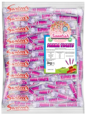 50 Parma Violet Sweets - 50 Pack Bulk Bag - Retro Sweet Pick and Mix for Birthdays, Party Bags and Sharing By Sweetish.