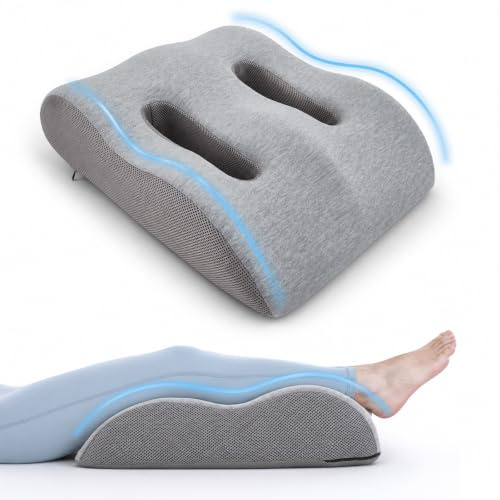 Beinlagerungskissen nach Operationen & Verletzungen, ergonomisches Beinauflagekissen mit Memory-Schaum, 4-Zonen-Design für Druckentlastung & Durchblutungsförderung, atmungsaktiv, waschbar, vielseitig