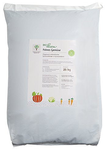 BioVegetal Feines Gemüse-Dünger mit Guano und natürlicher Langzeitwirkung durch Fixierung der Nährstoffe durch Ton, 25 kg Sack