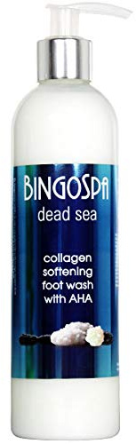 BINGOSPA dead sea Collagen-Fußseife mit Mineralien aus dem Toten Meer zur Regeneration der Fußhaut, bei der Psoriasis-Therapie, Peeling, für trockene Haut der Füße, schwitzende Füße - 300ml