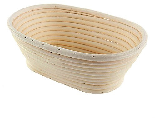 UNKC Cesta de Pruebas, 21 * 15 * 8 cm Oval Banneton Brotform Cuenco de ratán para Masa de Pan para panaderas Profesionales, Lo Esencial de los panaderos