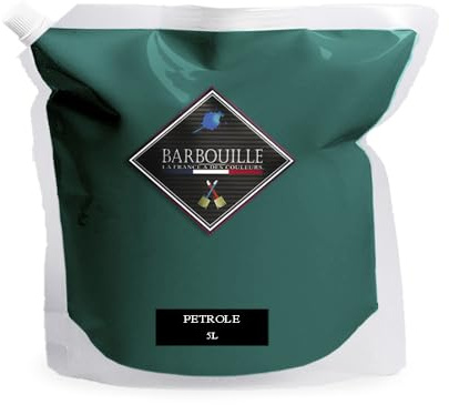 BARBOUILLE Acryllack Satin - Möbel, Holz, Wände und Decken - 5 ltr blau - petrol