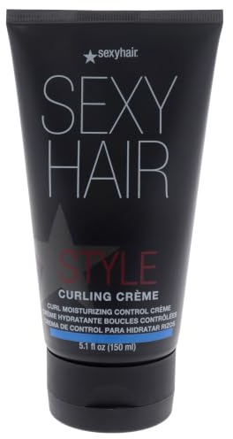 SexyHair Curling Crème Curl Moisturizing Control Crème, 130 g | Light Control | Maintains Moisture and Combats Frizz