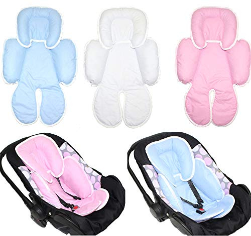 Primawela Sitzverkleinerer - Baumwolle Baby Kind für Auto Kindersitz Babyschale Einsatz (Weiß)