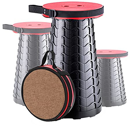 Yexati Upgraded Klapphocker Faltbar Mit Tragfähigkeit 180KG, Faltbare Camping Hocker Mit Weichem Kissen, Portable Stool Ideal Für Indoor-und Outdoor-Aktivität Ausgestattet