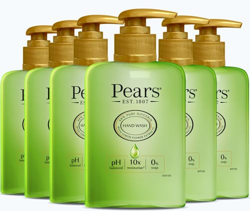 Pears Soft & Fresh Hand Wash 10 volte più idratante - Detergente liquido per mani, mani morbide e fresche a lunga durata - Limone (250 ml, 6 Pack)