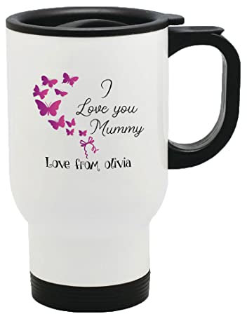 Personalised I Love You Thermal Travel Mug Flask Coffee Tea Mug 313