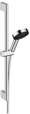 hansgrohe Duschset Pulsify Select S, Duschkopf mit Schlauch und Halterung, verstellbar, Handbrause mit 3 Strahlarten Relaxation, Chrom, 0,65m Set