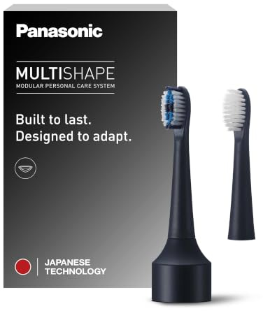 Panasonic MULTISHAPE – système modulaire de soins corps, cheveux et visage - ER-CTB1 : Tête dentaire/brosse à dents électrique avec brossette à poils extra-fins et brossette multifonction, Noir