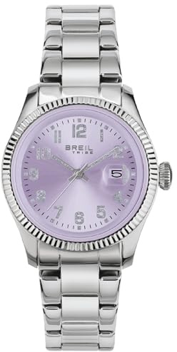 Breil, Collezione Classic Elegance, Orologio Donna, Movimento al Quarzo Solo Tempo, con Cinturino in Acciaio, Quadrante Rotondo, Chiusura Déployante, Diametro 30 mm, Color Digital Lavander