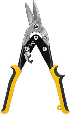 TOUGH MASTER Aviation Snips 10 250mm Cr-V Steel Cutting Shears Perfect for Cutting Aluminum and Metal Sheets Heavy Duty Aviation Tin Snips with Non-Slip Wear-Resistant TPR Handle (Right Cut)