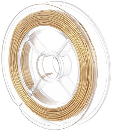BENECREAT 39ft 20 Gauge Echter 14K Vergoldeter Kupferdraht, Goldener Kupfer-Perlendraht Für Armband-Halsketten-Charme-Perlen-Schmuckherstellungs-Ergebnisse