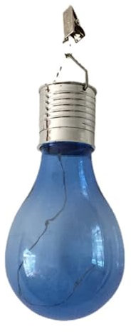 Solar Hanging Camping Lights Garden Yard Pathway Waterproof LED Light Bulb (Blue)