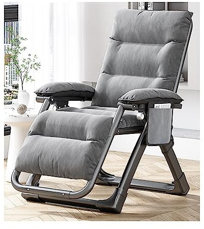 BUJOG Sonnenliegen für Gartenstühle, Liegestühle, faltbar, zum Liegen, Strand, Terrasse, Camping, für draußen und drinnen, 150 kg Tragkraft, mit Kopfstütze und Getränkehalter, verstellbare Rückenl