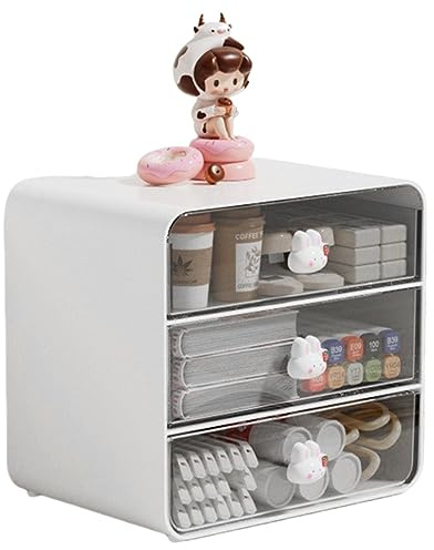 Shitafe Organiseur De Bureau avec Tiroir, Papeterie Organizer/Pot À Stylo/Bureau Ranger/Multifonctions Organisateur, Boîte De Rangement De Bureau Empilable pour Le Bureau, L'école, La Maison
