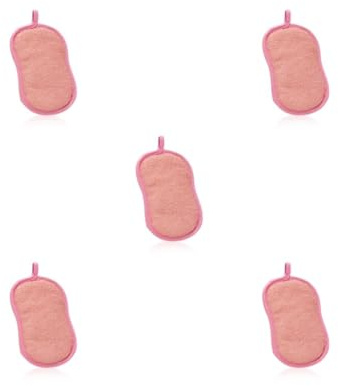 5er-Set Küchenscheuerschwamm, doppelseitig, Mikrofaser, scheuerfest, kratzfest, Haushaltsschwämme, Handstaub, Rosa