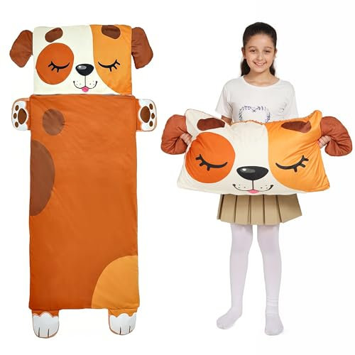 Wbesty Kleinkind Nap Matte für Kinder Schlafmatte Napping Mats Schlummern Taschen faltbar und tragbar für Jungen Mädchen Kindergarten Daycare Travel Camping,Dog Style