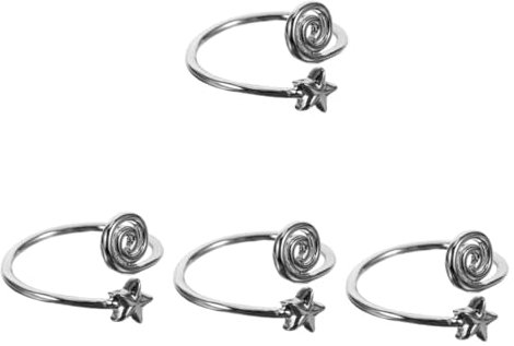SAFIGLE 4stücke Vintage Swirl Wire Toe Für Verstellbarer Dekorativer Zehenring Mit Sternenmotiv Sommeraccessoire Für Strand Und