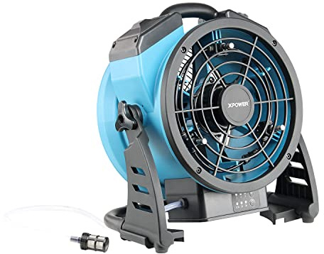 XPower FM-65WB Nebelventilator für den Außenbereich, oszillierend, robust, leistungsstark, hohe Geschwindigkeit, ideal für Camping, Terrassen, Picknicks und mehr