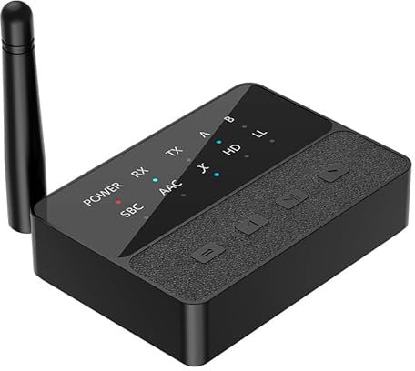 Ricevitore Bluetooth 5.3 Ricevitore HiFi Adattatore – Ricevitore Bluetooth Long Range con controllo del volume – APTX Low Latency HD Audio Blue-Tooth Adattatore per TV PC Stereo Cuffie Telefono
