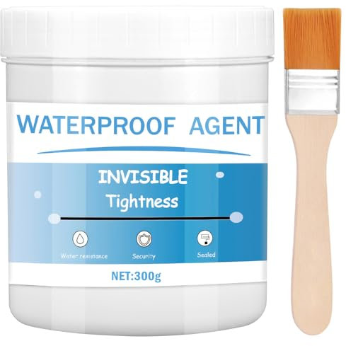 JEDWKFA 300g Sellador Invisible Impermeable, Revestimiento Impermeable Transparente, Impermeabilizante Transparente, Pintura Impermeabilizante, para Baño, Inodoro, Azulejos, Paredes