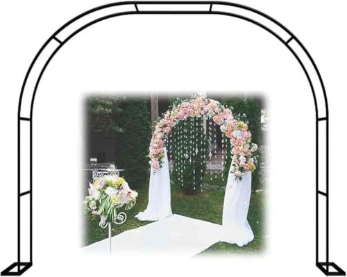 Metall-Gartenbogen, starke Unterstützung für Kletterrosen, Schwarz / Weiß, 1,8 m x 2,2 m