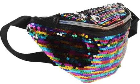 BESTYASH 1PC Meerjungfrau Fashion Multicolor Pailletten Bauchtasche Sportliche Umhängetasche Für Damen Stylische Freizeit Umhängetasche Mit Glitzer Pailletten Für Outdoor Aktivitäten Und