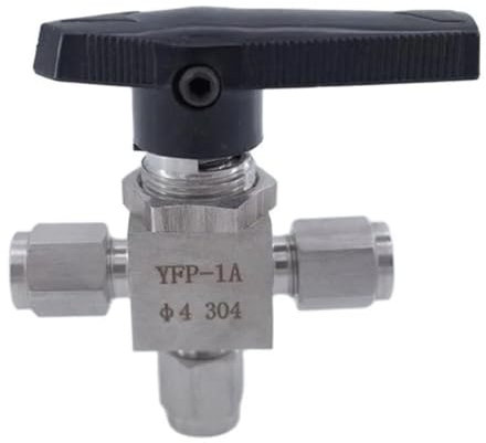 CTRSM 3-Way Ball Valve Stainless， 1PCS 3 6 8 10 mm 1/8 1/4 3/8 1/2 inch stainless steel 304 card set 3 way ball valve(8mm)