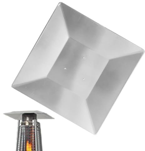 Yumneo Reflektorschild für Terrassenheizer, Pyramidenheizer, Ersatzteile, Terrassenheizungen, oberer Reflektorschild, quadratisch, für den Außenbereich, 4-seitig
