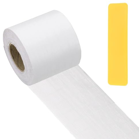 PATIKIL Nastro Riparazione Effetto Legno 5 cm x 10 m, Autoadesivo Patch Riparazione Tessutale Realistica con Raschietto per Pavimento Porta Finestra Mobile Tavolo Effetto Legno Bianco