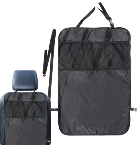 Huvqianu Protezione Schienale Auto Per Piedi Bambini - Organizzatore Auto Retro Schienale,Organizer Veicolo con Tasche per Snack Bigliettino Giocattolo Bottiglia Telefono