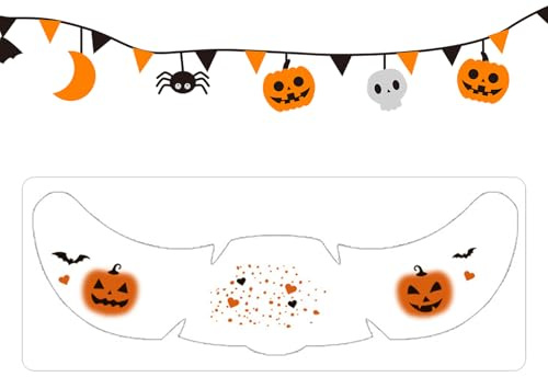 Halloween ögonlim - maskerad ögonbindning, läskiga självhäftande pumpa fotavtryck klistermärken | festival karneval ögonklistermärke ansiktsmålning för halloween barn kvinnor fest ca