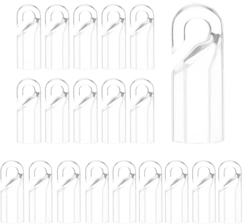 FIXOSHEE Ganci per Tende Veneziane Trasparenti Set da 20 Pezzi Supporti Resistenti per Tende da Casa Accessori per Fissaggio Facili da Installare per Soggiorno e Ufficio