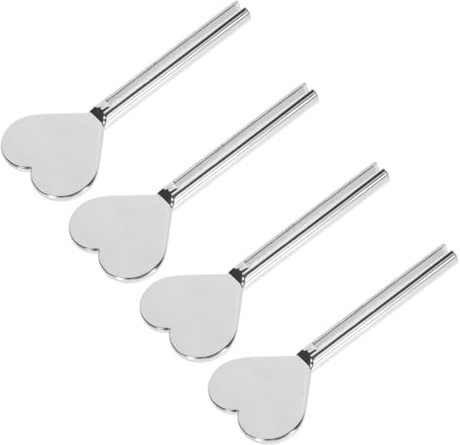 MAGICLULU Lot de 4 Tube Dentifrice en Alliage de Zinc, Légers et Portables, Rouleaux Distributeurs de Cœur pour Salle de Bain Pratique